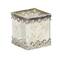 Set of 2 White Glass Glam Candle Holder, 6", 8"